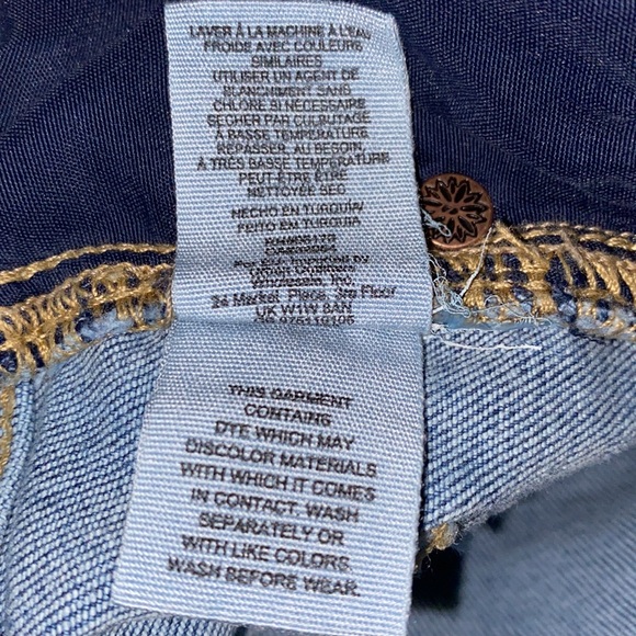 We the Free High Rise Raw Hem Skinny Blue Jeans 31 - Picture 10 of 11